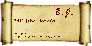 Bőjthe Jozefa névjegykártya